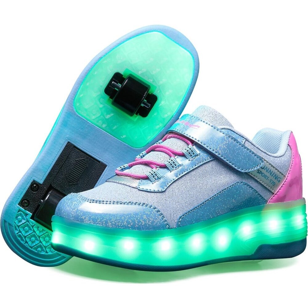 Kids Moonlight Light Modes Boys Led Roller Skates Light Up Sneakers Shoes